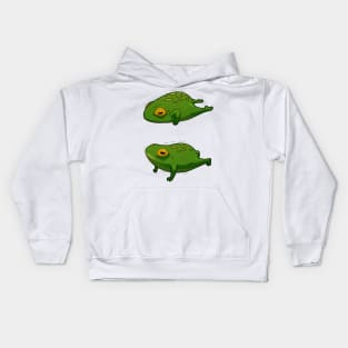 Yoga Frog Chaturanga Plank Kids Hoodie